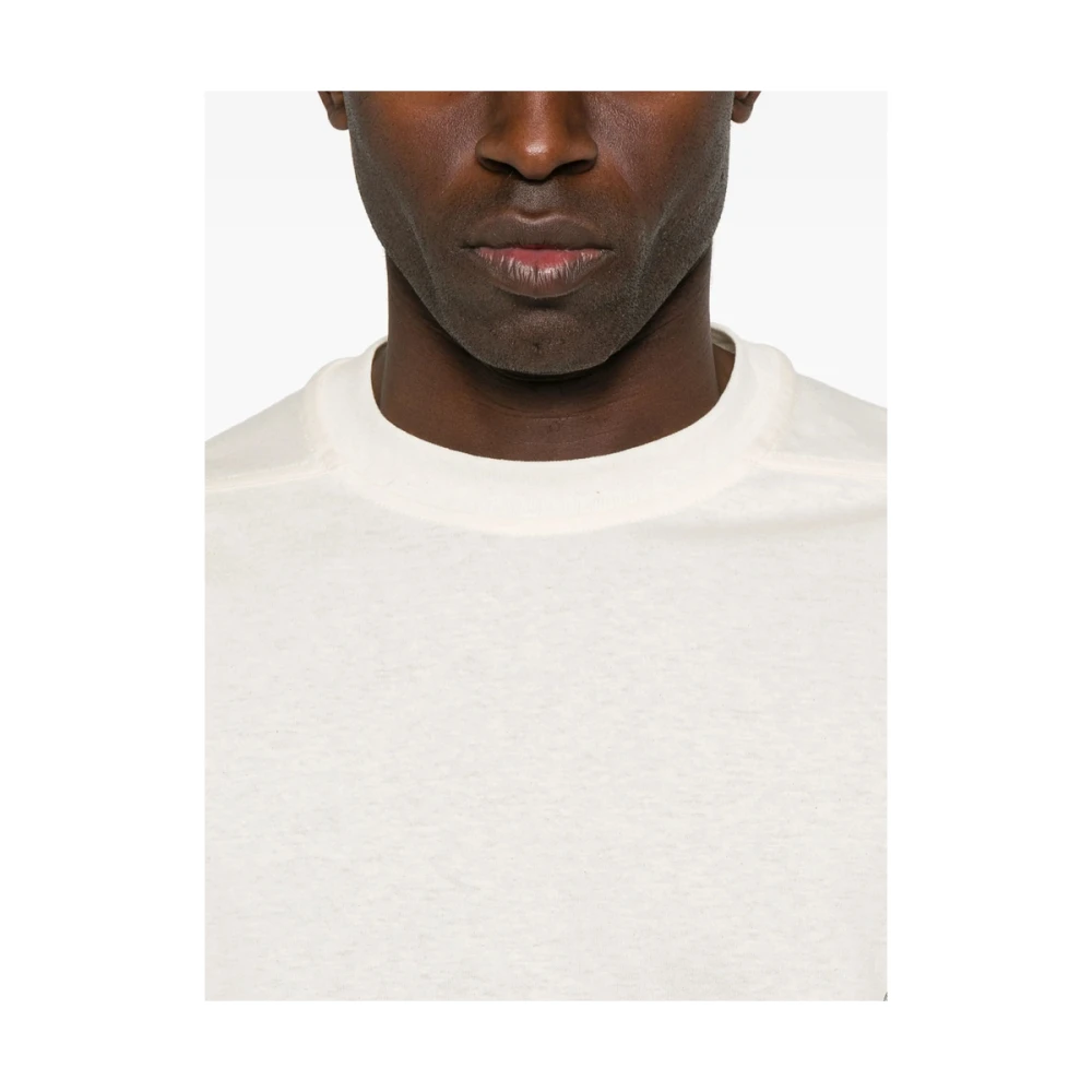 Rick Owens Beige Grafische Print Crew Neck T-shirt Beige Heren