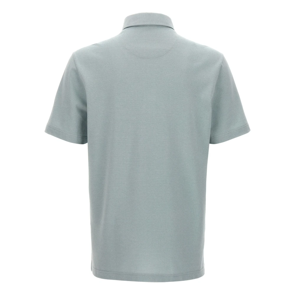Brioni Katoenen poloshirt met Piqué Design Green Heren