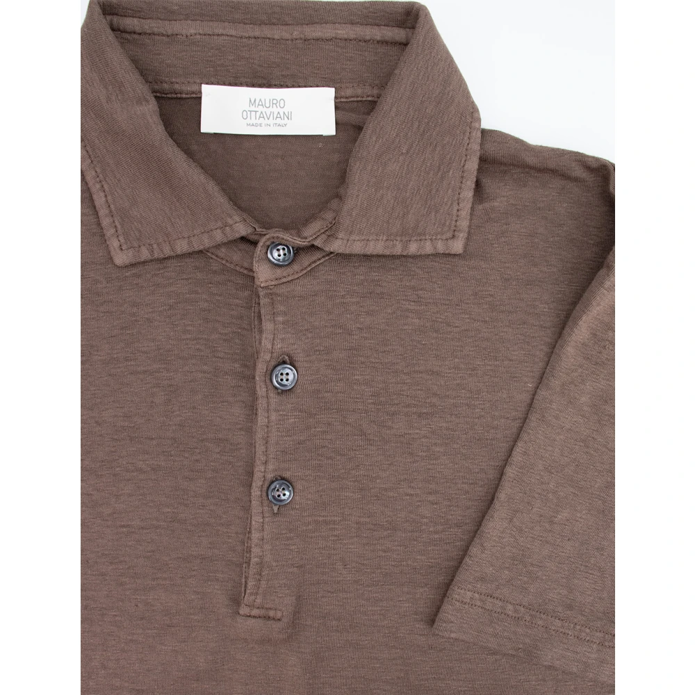 Mauro Ottaviani Polo Shirts Brown Heren