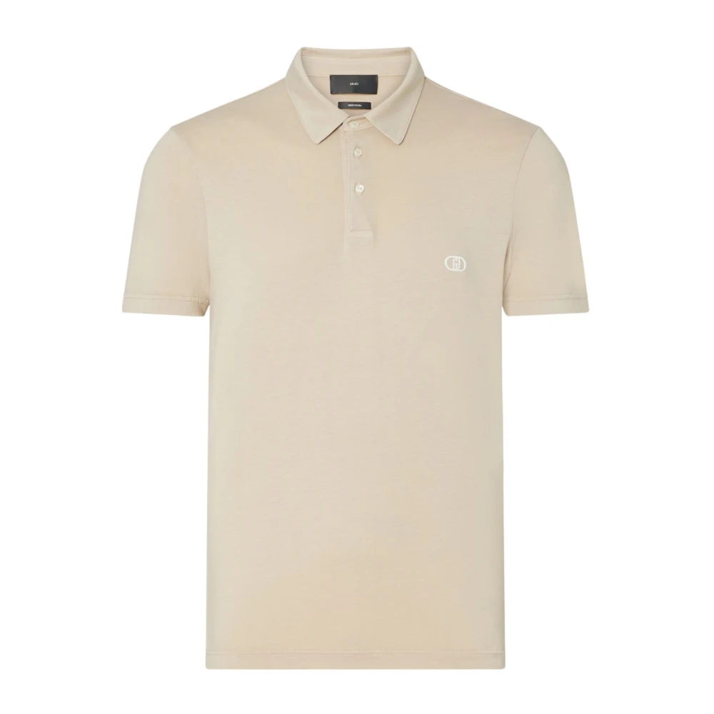 Liu Jo Mannelijk Beige Tops Heren, Xl, Polo Lyocell