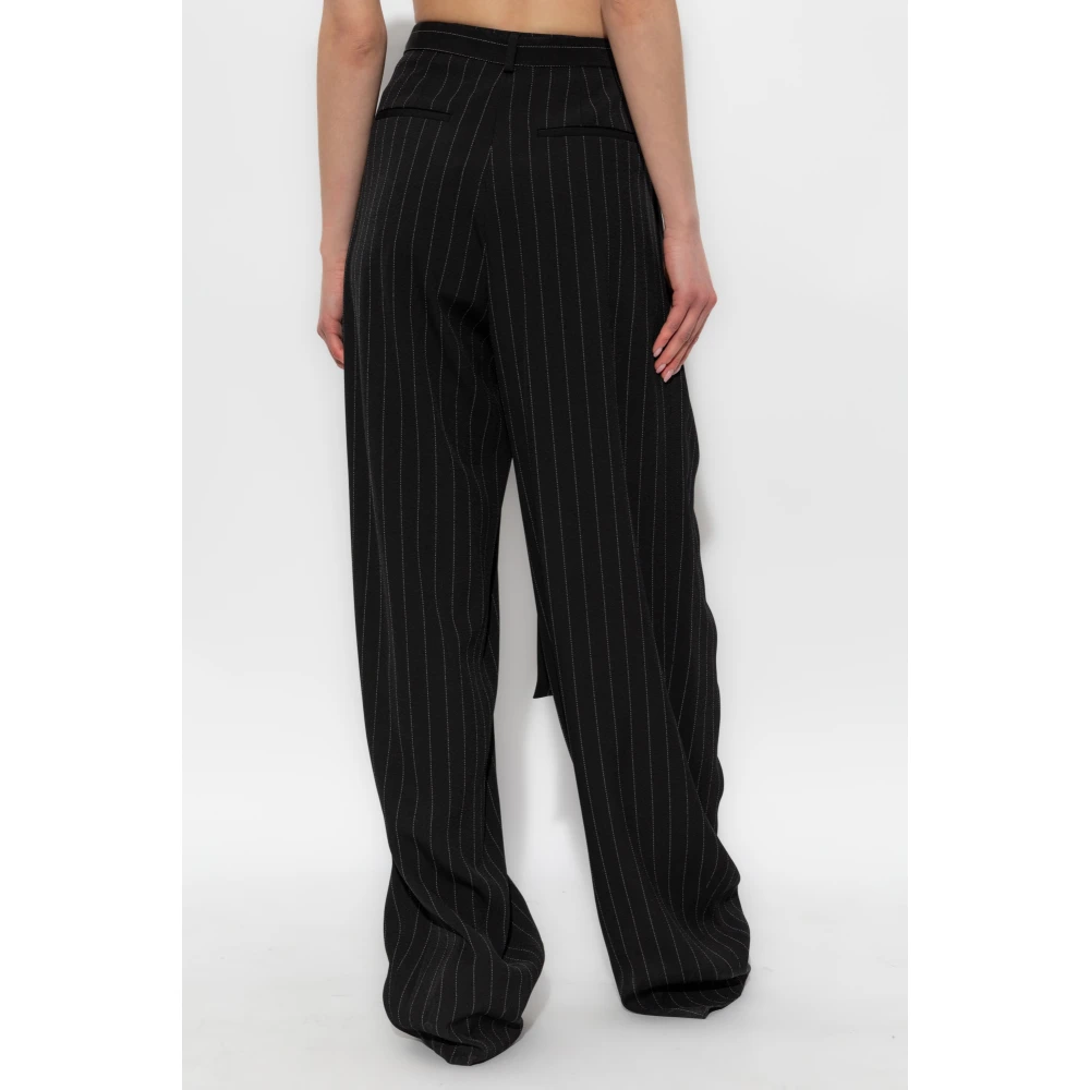 SPORTMAX Broek met gestreept patroon Berard Black Dames