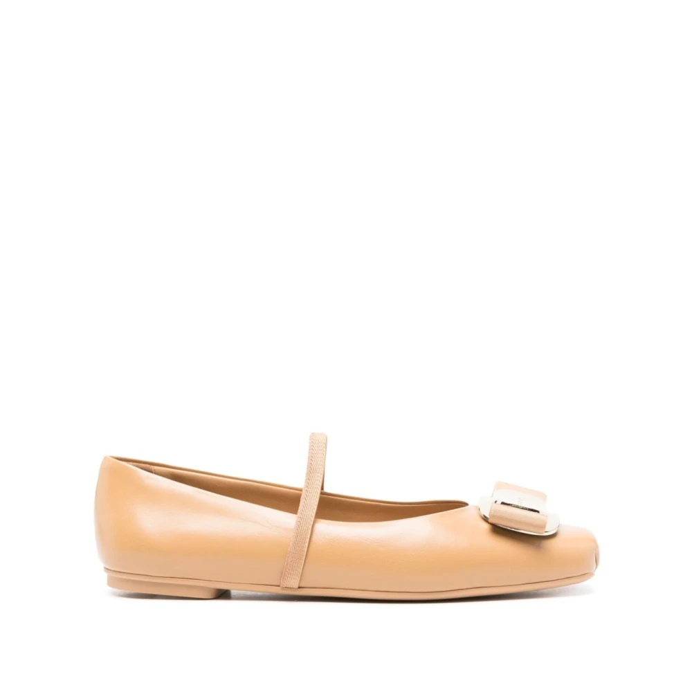 Ferragamo Women's Beige Ballerina Shoes For