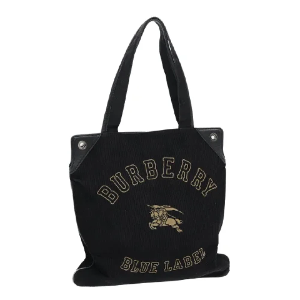 Burberry Vintage Pre-owned Corduroy handbags Black Dames