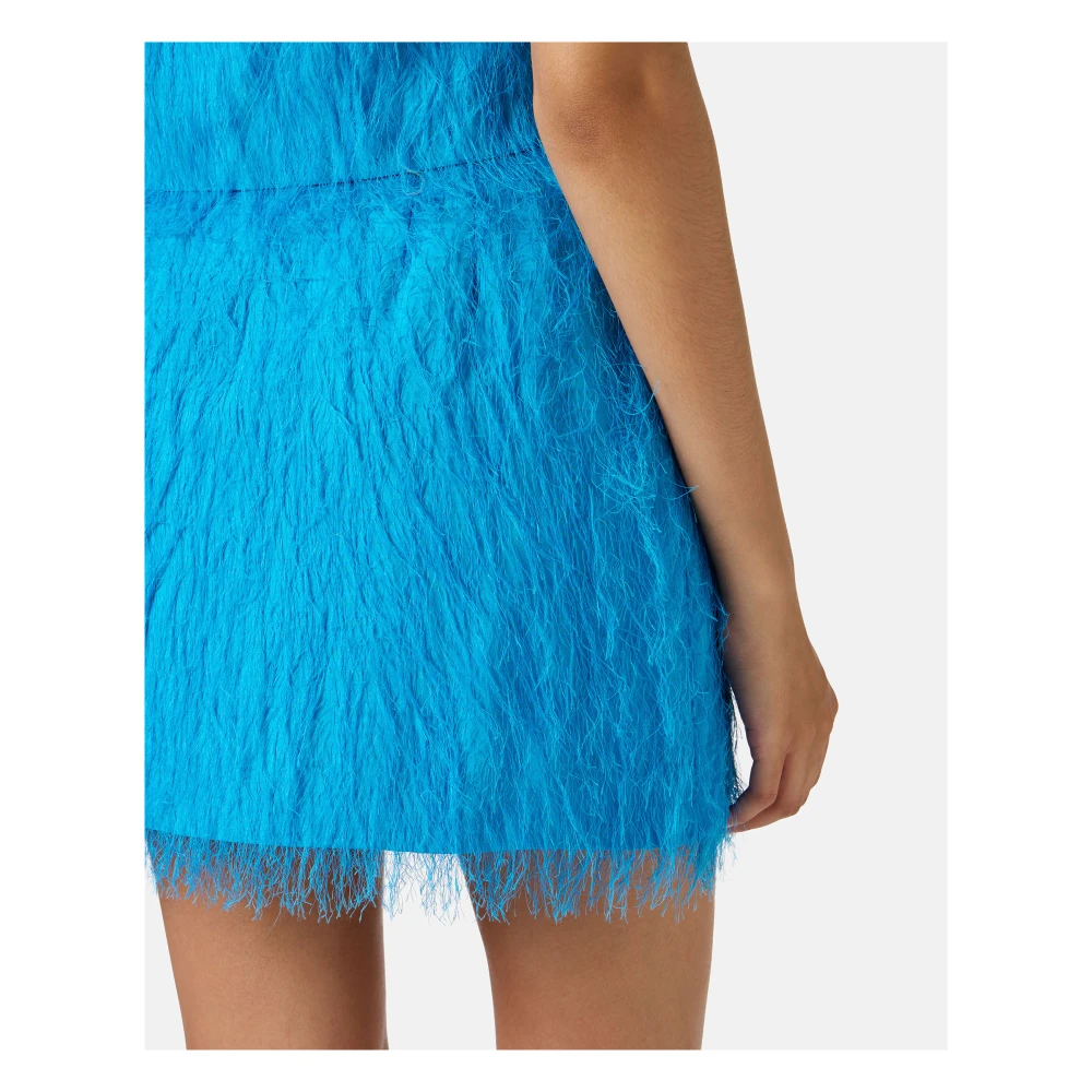Iceberg Kobaltblauwe minirok van pluizige viscosestof Blue Dames