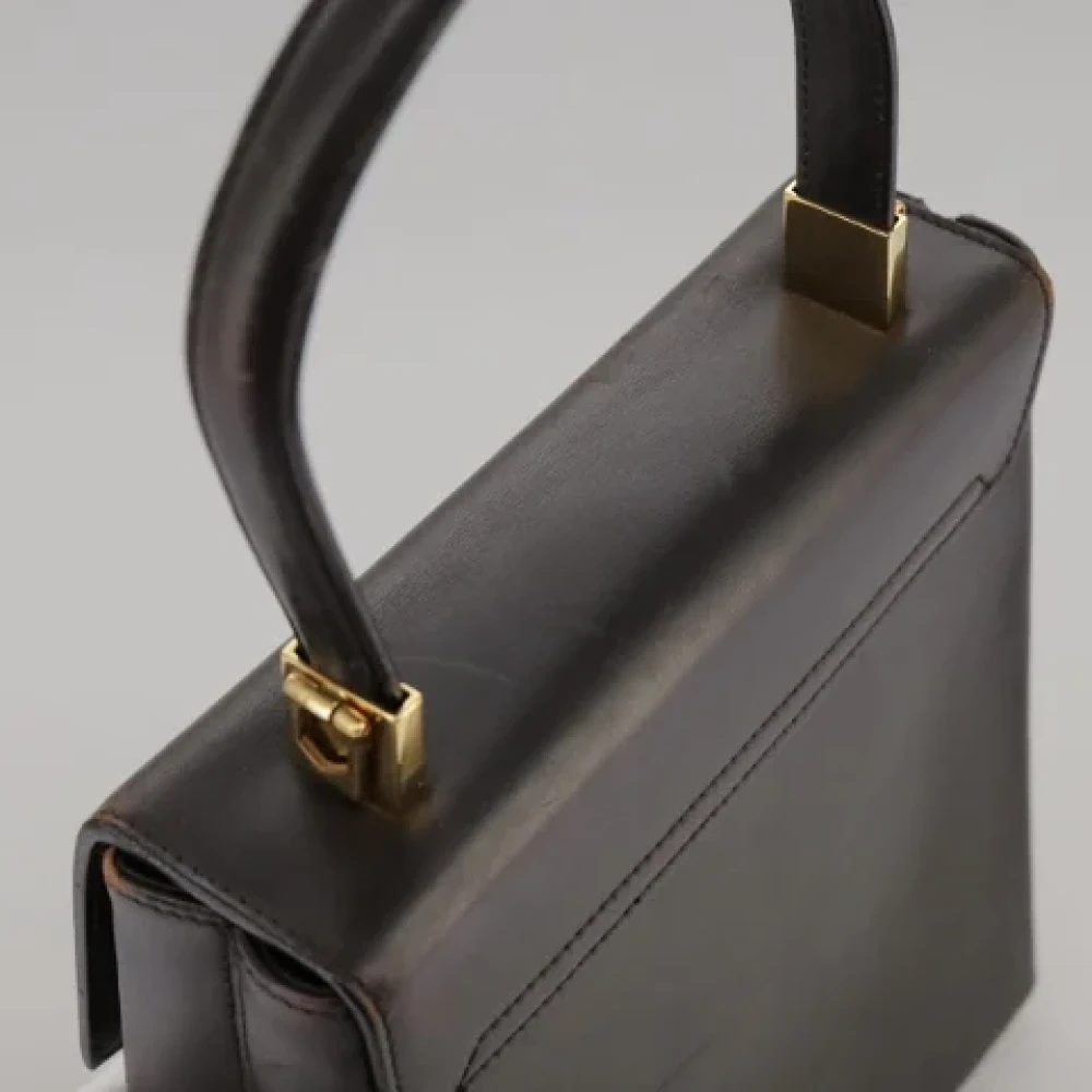 Salvatore Ferragamo Pre-owned Leather handbags Brown Dames