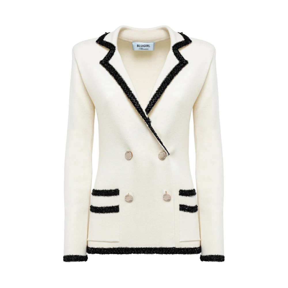 Blugirl Witte Trui met Geborduurde Details White Dames