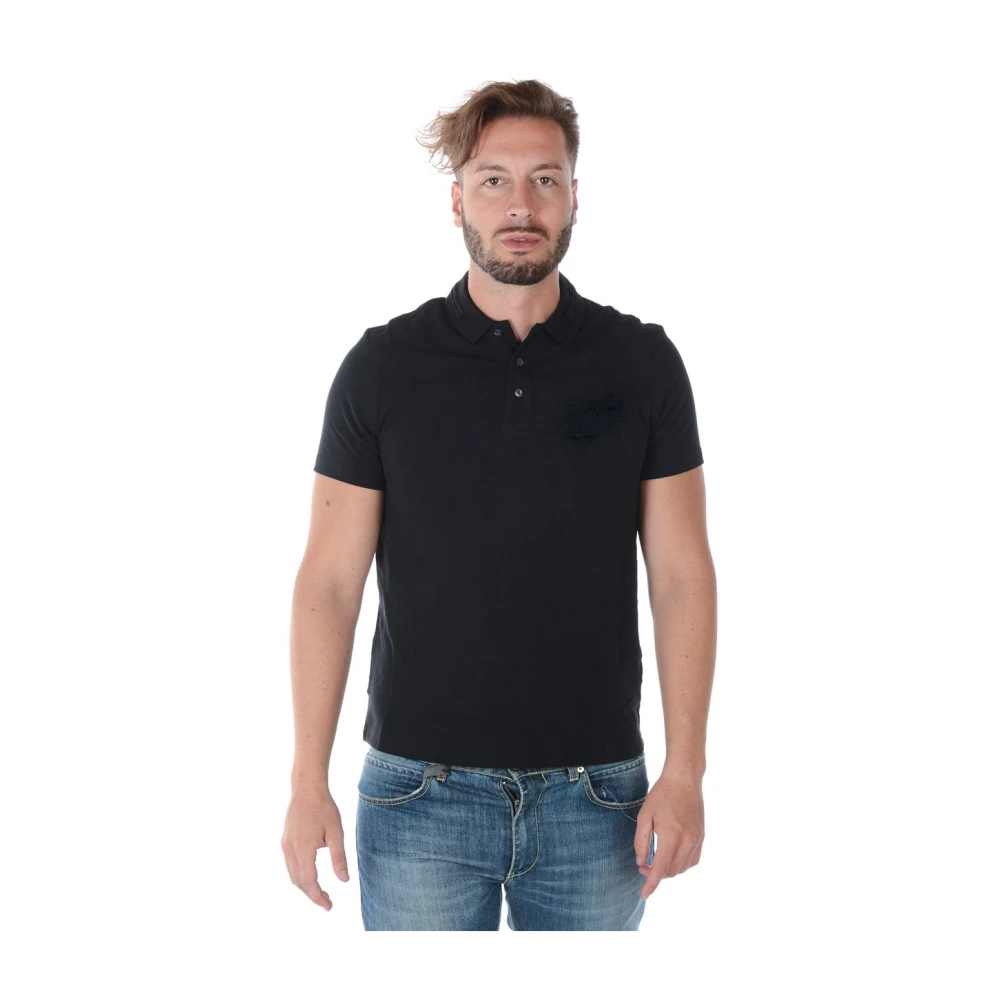 Emporio Armani Polo Shirts Black, Herr