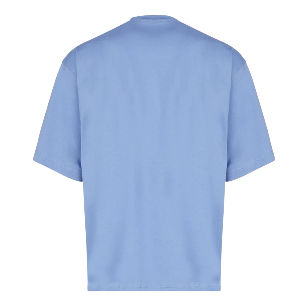 Marni Blauwe Logo Print T-shirts en Polos Blue Heren