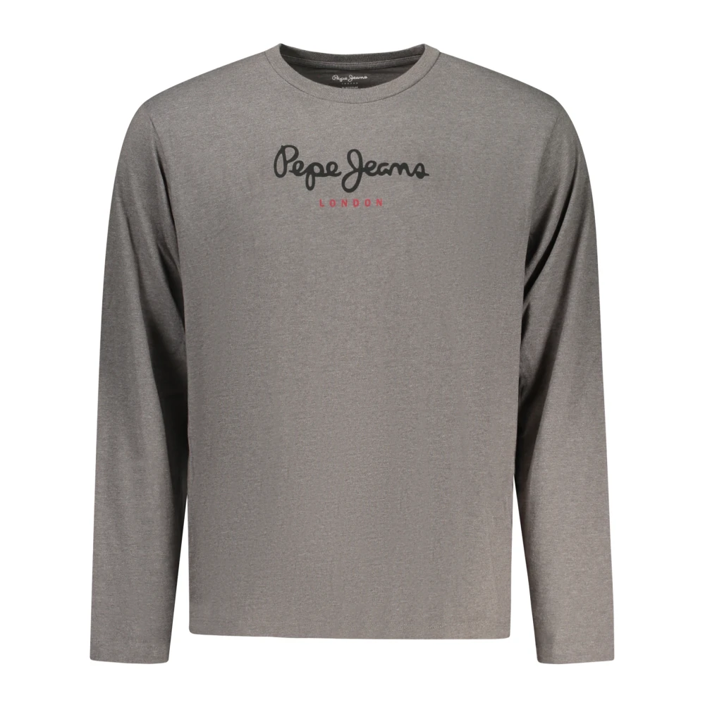 Pepe Jeans Men's Gray Eggo Long-Sleeved T-Shirt
