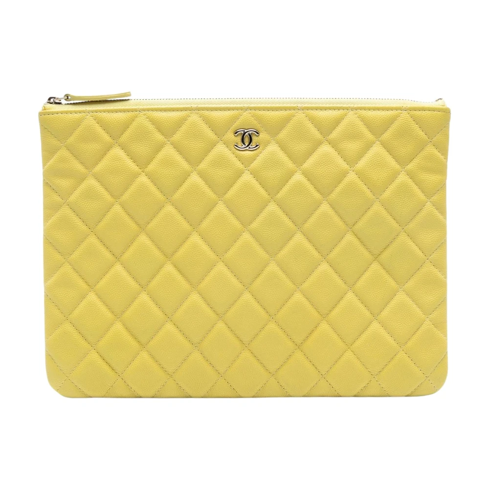 Chanel Vintage Donna Giallo Pre-Owned, Taglia Unica, Used,