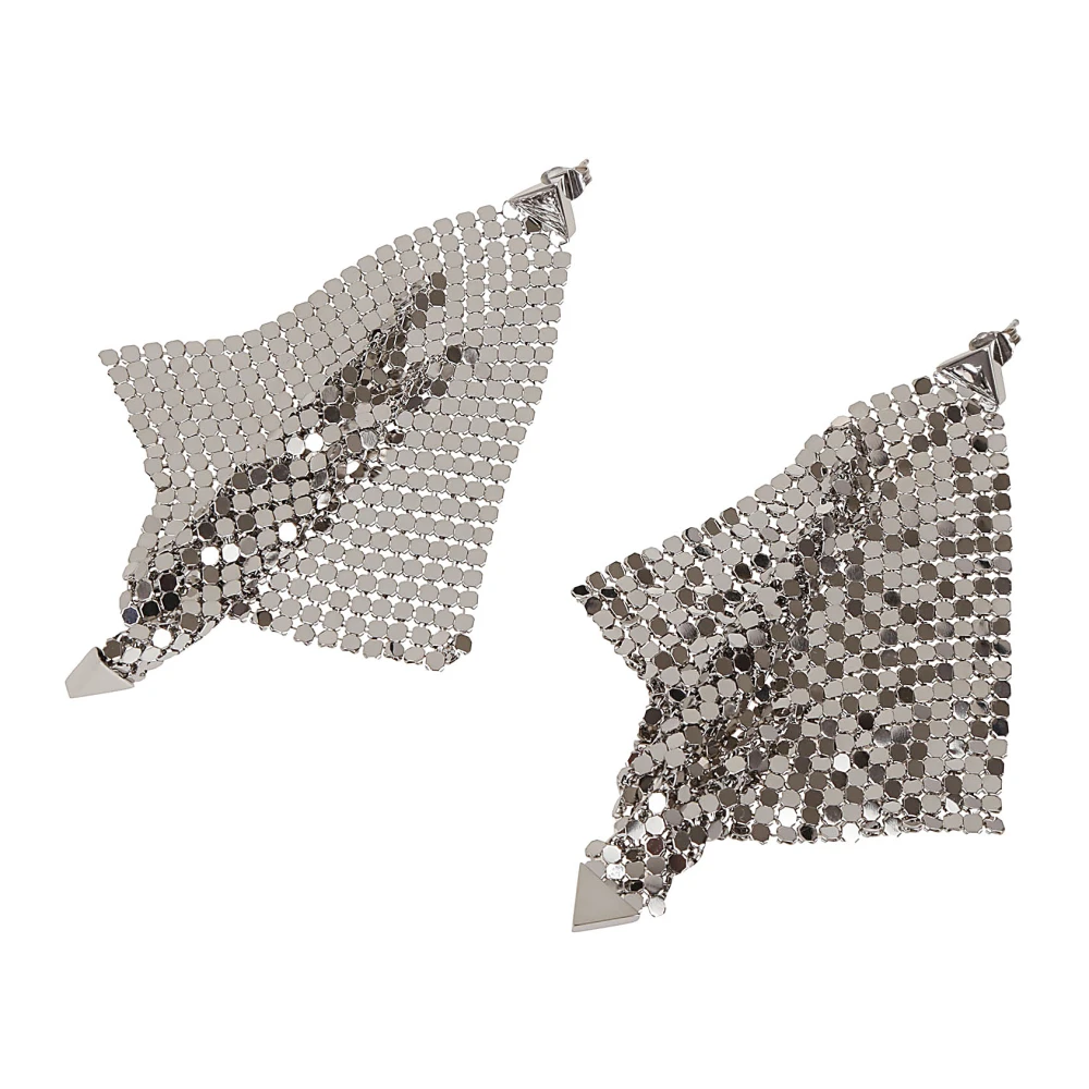RABANNE | Orecchini Pixel Flow in cotta di maglia argento | Women | PZ - Immagine 4