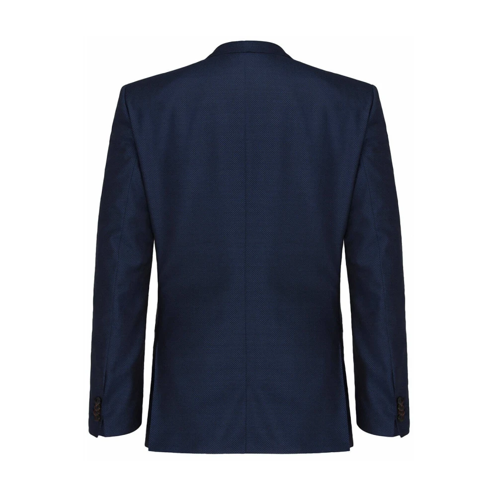 carl gross Klassieke Wollen Blazer Blue Heren