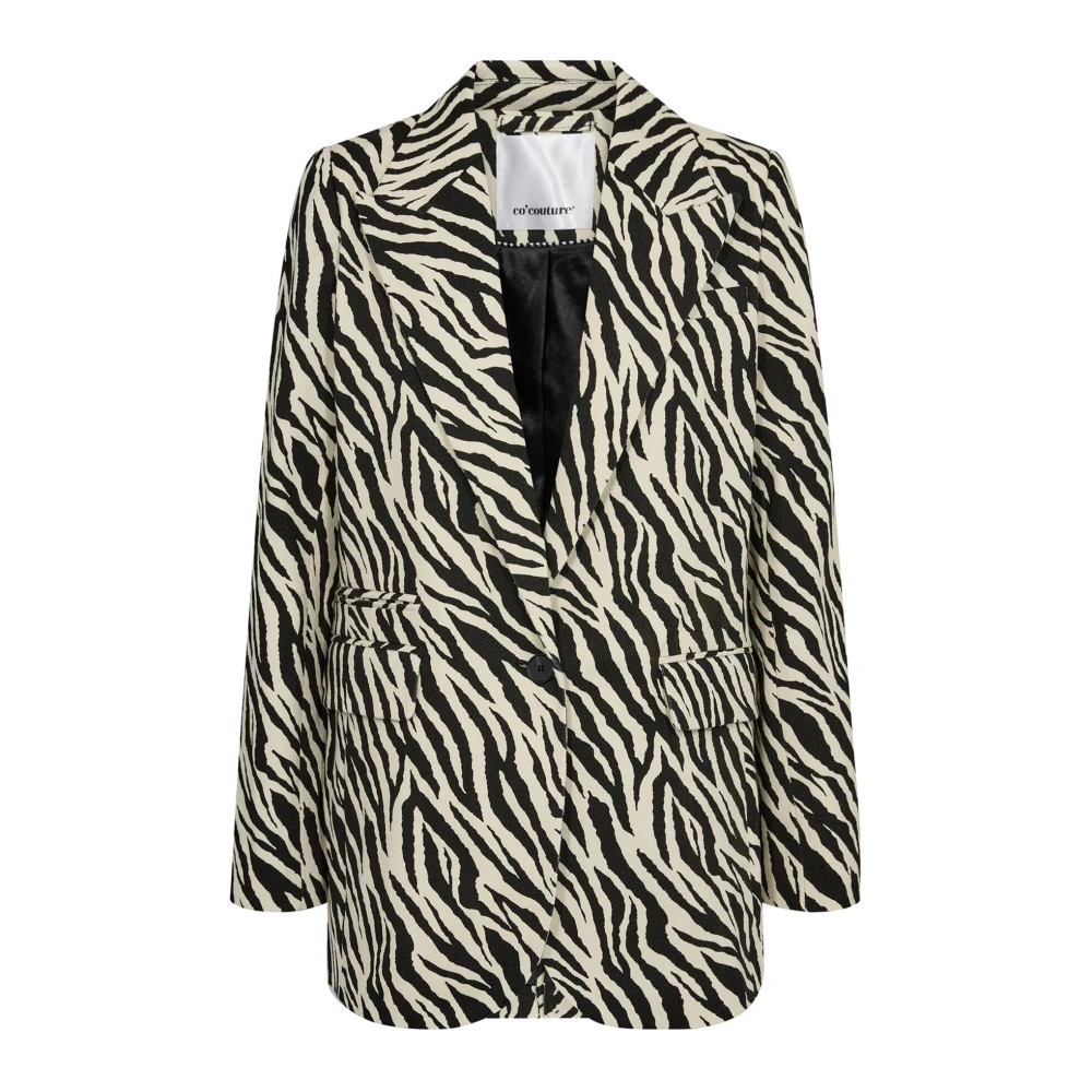 Co'Couture Ziggycc Zebra Single Blazer Offwhite Beige Dames