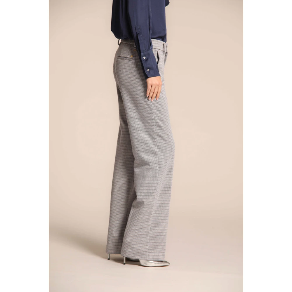 Mason's Navy Blauwe Lurex Chino Broek Gray Dames