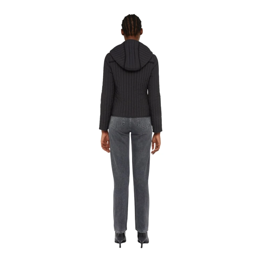 Trussardi Gewatteerde Jas met Capuchon Blue Dames
