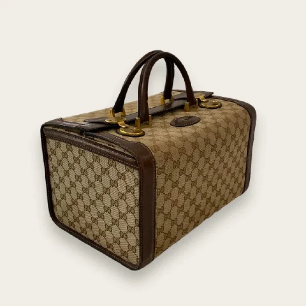 Gucci Vintage Pre-owned Canvas travel-bags Brown Dames
