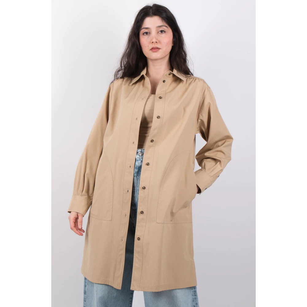 Max Mara Weekend Beige Hemdblouse Jurk Virgus Beige Dames