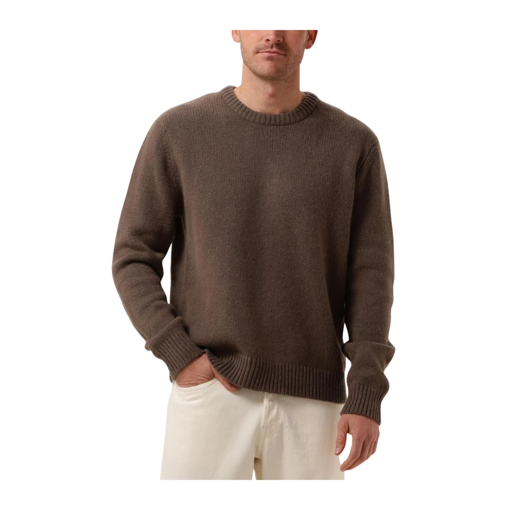 SELECTED HOMME Heren Truien & Vesten Slhcody Ls Knit Relaxed Crew Neck Bruin