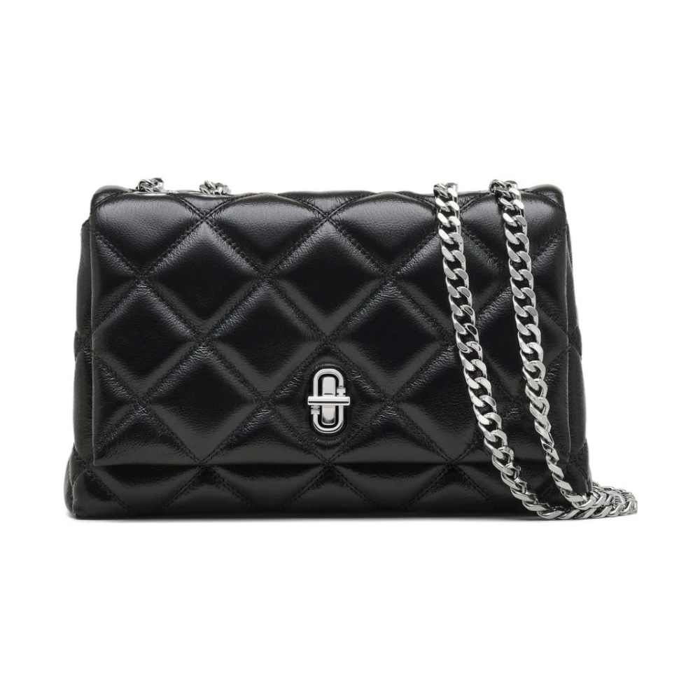Marc Jacobs Women's Black Cross Body Bags, One Size, The Quilted Slim Dual Convertible Shoulder Bag