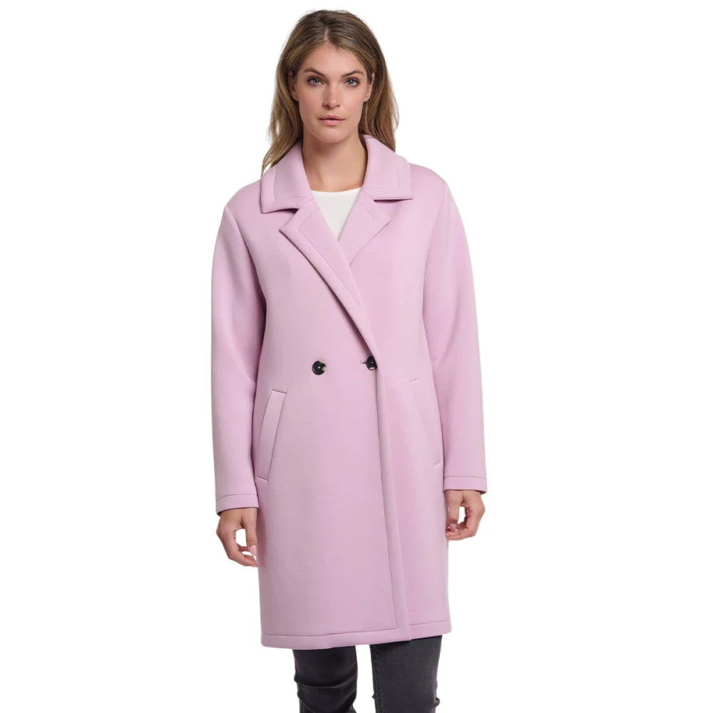 Rino&Pelle Double Breasted Coat in Danja Style Purple Dames
