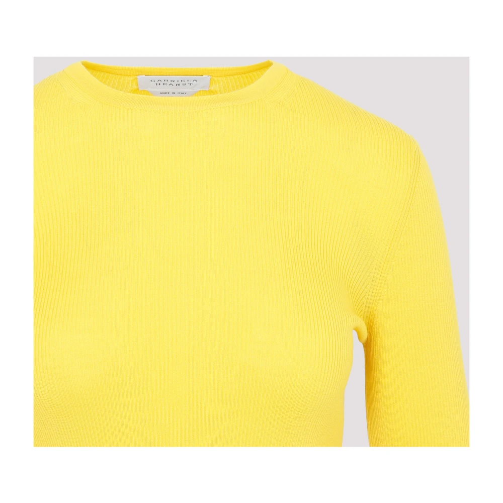Gabriela Hearst CDY Cadmium Yellow Kaia Top Yellow Dames