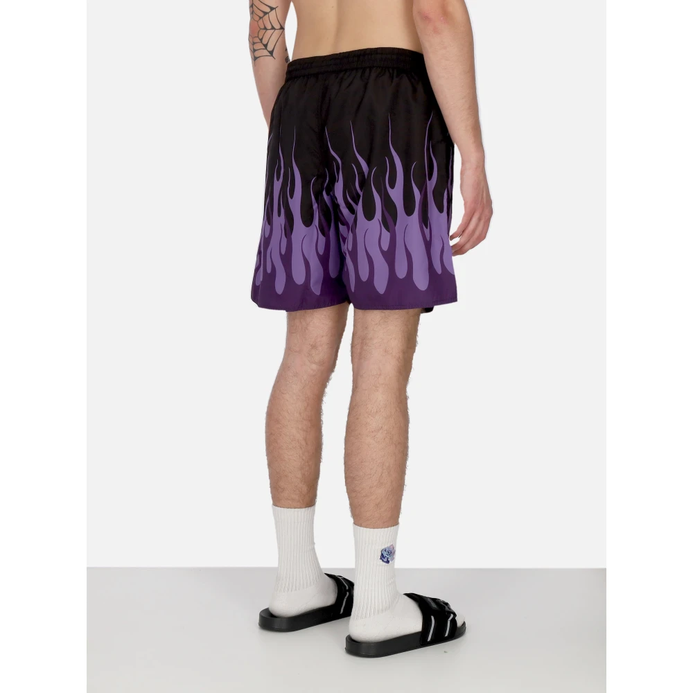 Vision OF Super Flames Zwemshorts Zwart Paars Black Heren