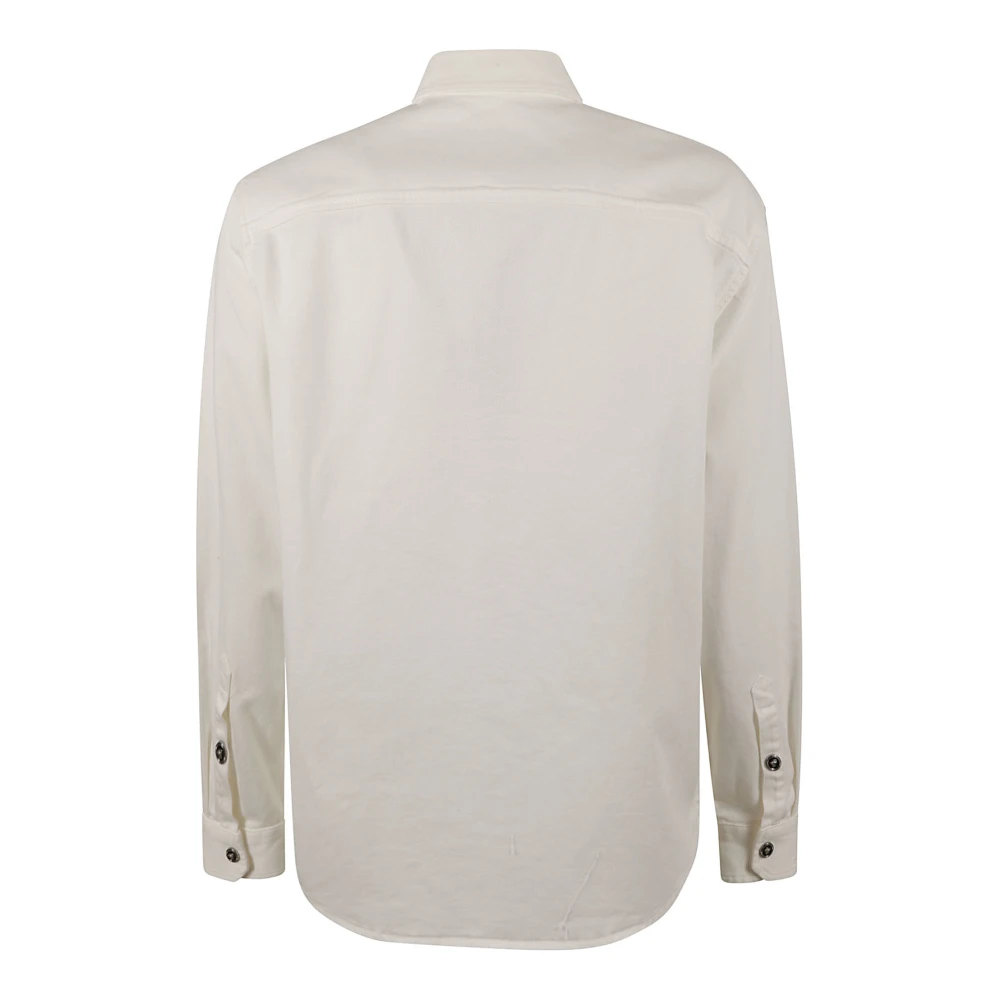 Versace Witte Denim Overhemd White Heren
