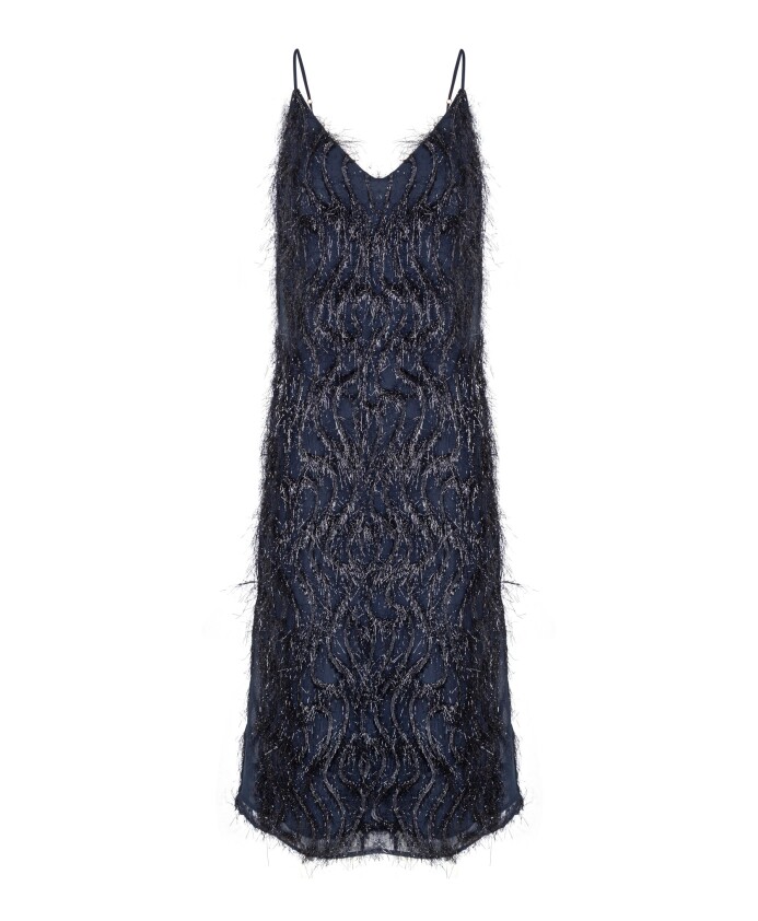 robe-midi-avec-franges-en-lurex