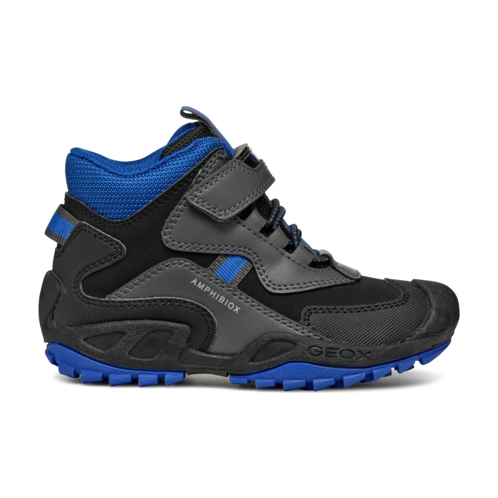 Geox Boys Multicolor Kids Boots, 32 Eu, Savage Kids Grey Boots