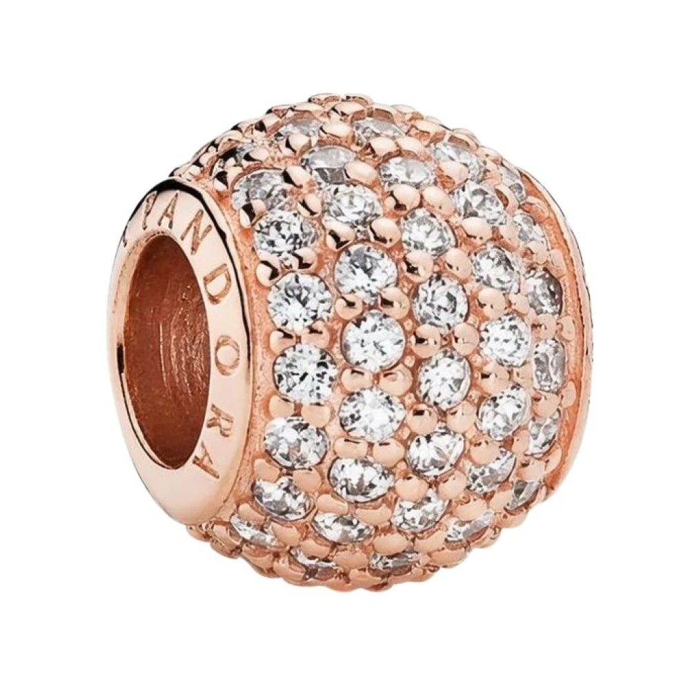 Pandora Pink Jewellery, Female, One Size, Rose Pavé Zirconia Charm