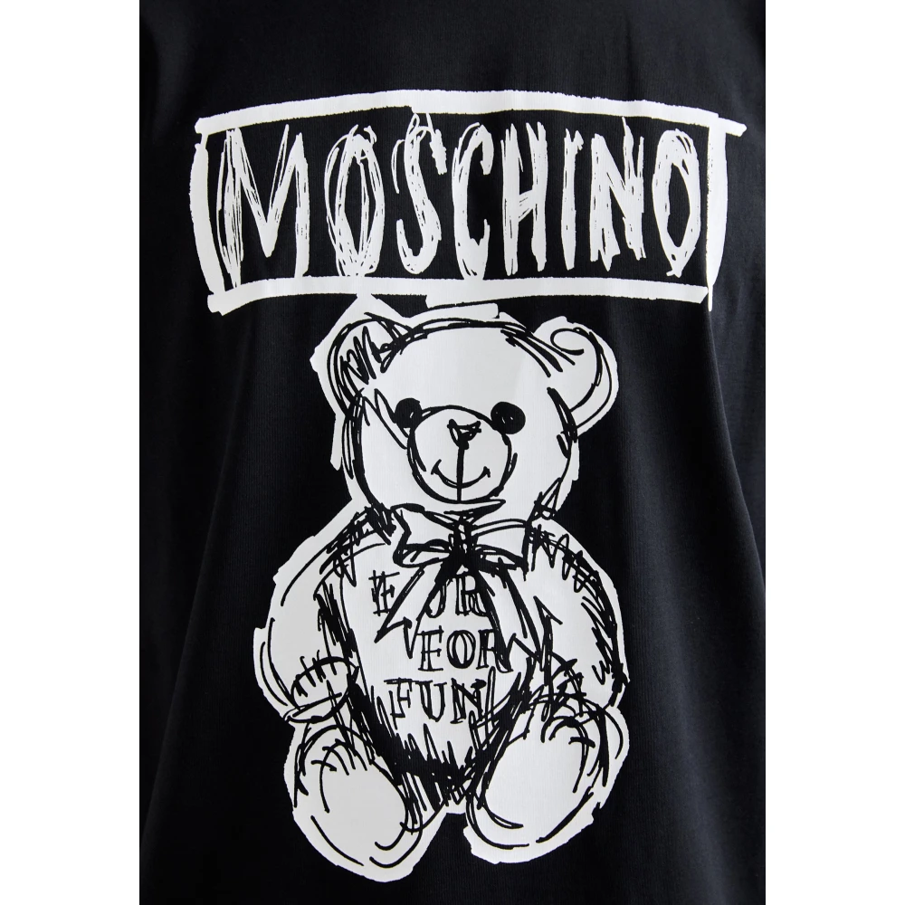 Moschino Zwart Katoenen Regular Fit T-shirt Black Heren