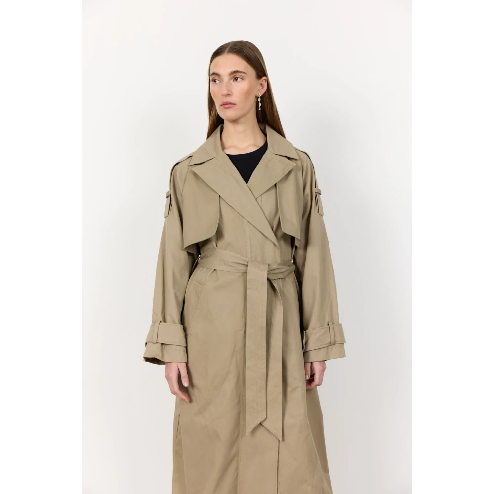 Levete Room Katinka 2 Katoenen Jas Beige Dames