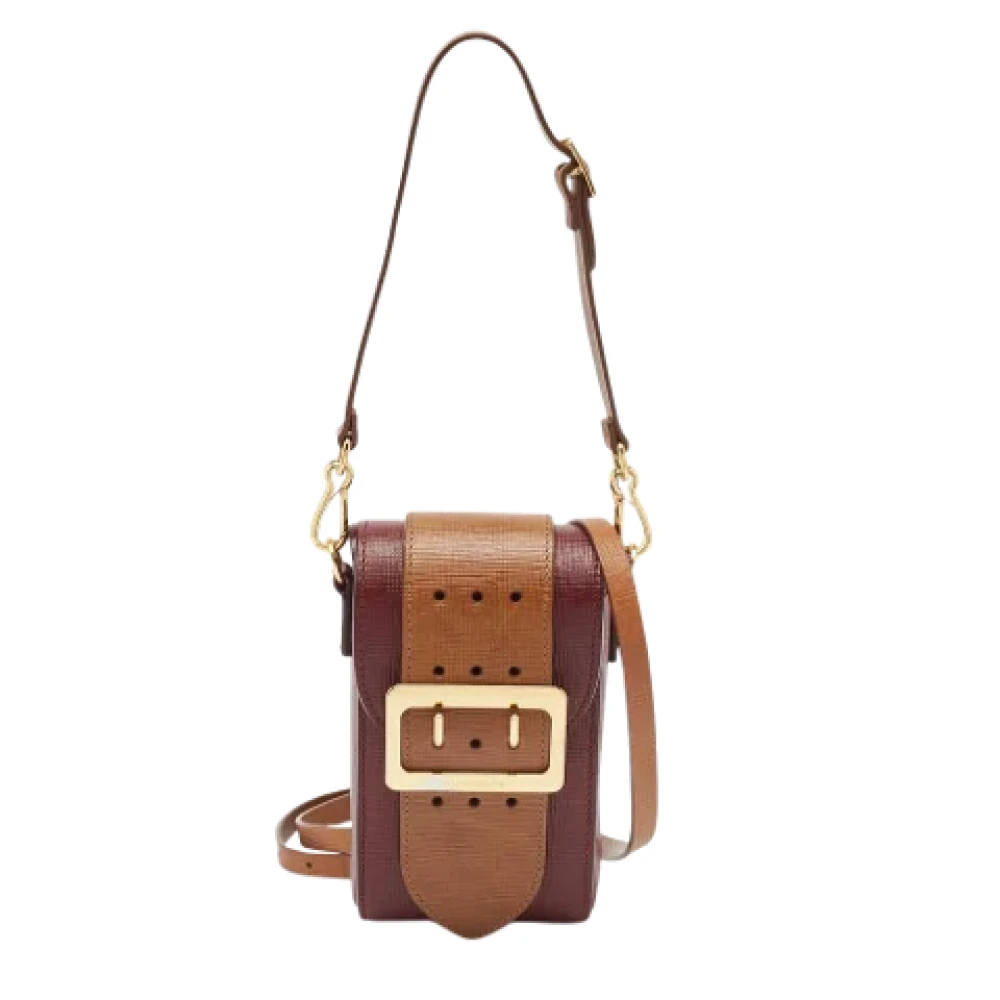 Burberry Vintage Pre-owned Leather shoulder-bags Red Dames