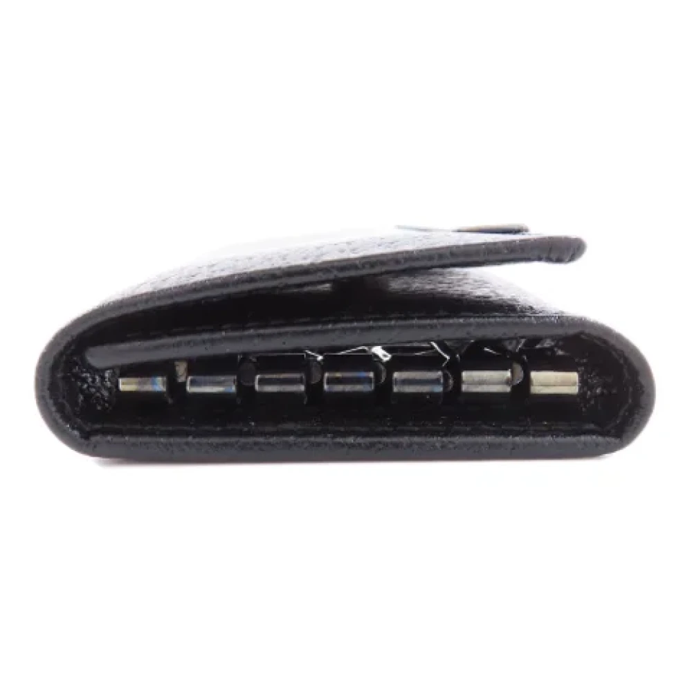 Gucci Vintage Pre-owned Leather key-holders Black Dames