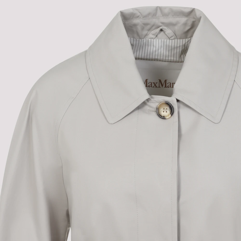 Max Mara Witte Zand Orleans Trench Coat Gray Dames