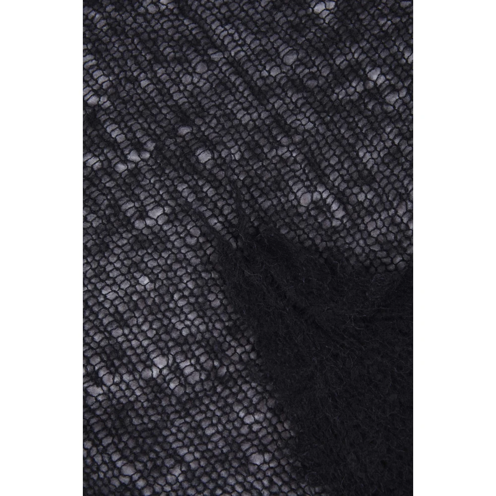 Cortana Onye zwart open gebreide bandana Black Dames