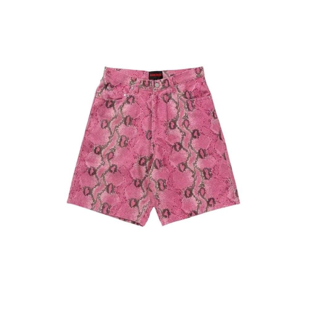Pleasures Rattle Shorts Roze Slangenhuid Multicolor Heren