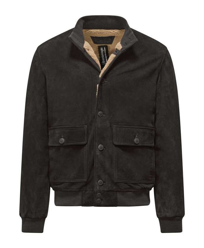 blouson-bomber-en-daim-cire