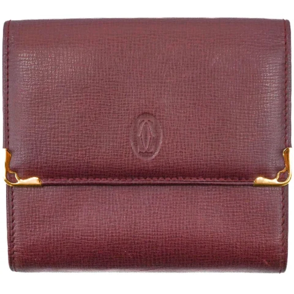美品 90s Cartier カルティエ マネークリップ 本革 レザー 財
