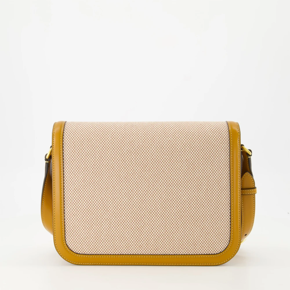 Valentino Garavani Stijlvolle canvas en leren tas Beige Dames
