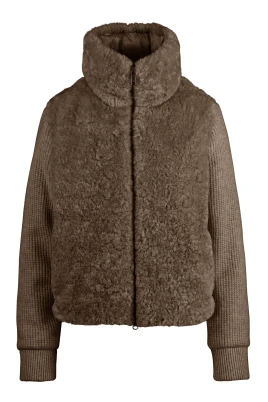 Tri-material Jacket with Faux Fur