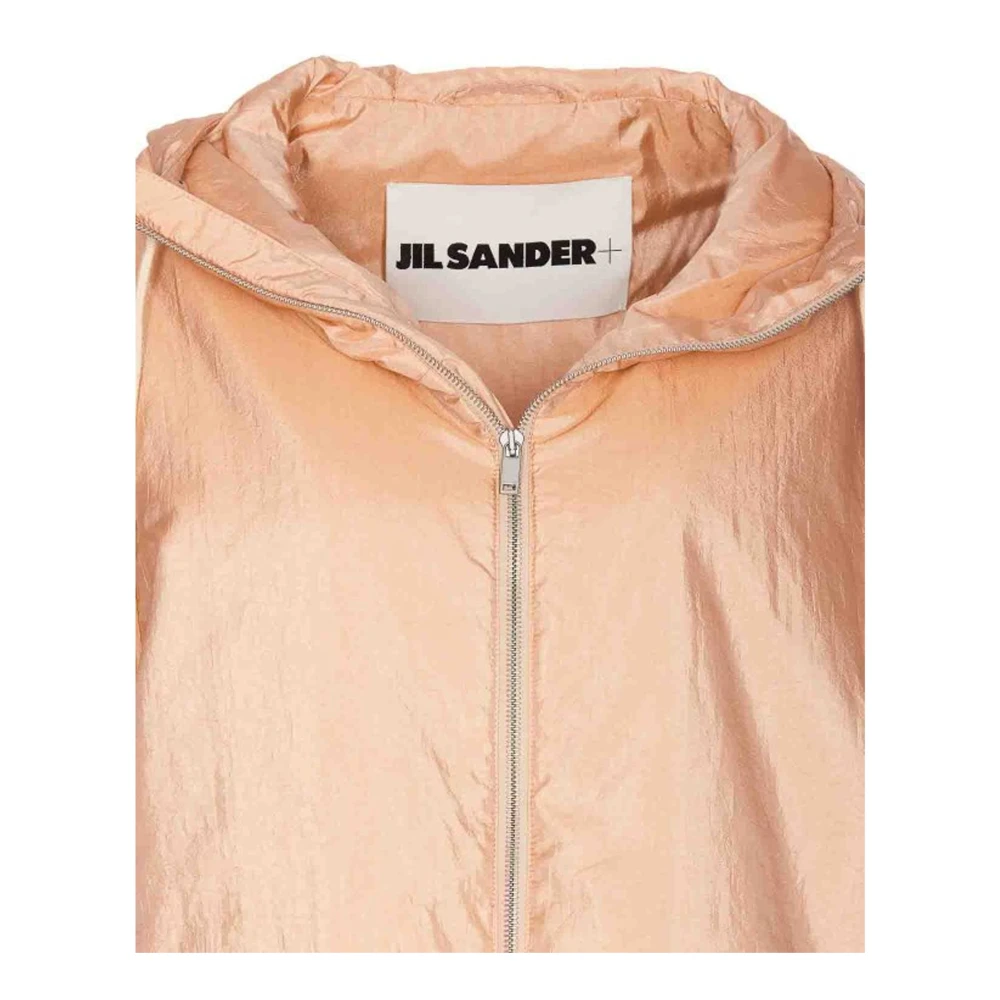 Jil Sander Zijden Zip-Up Hoodie Jas Pink Dames