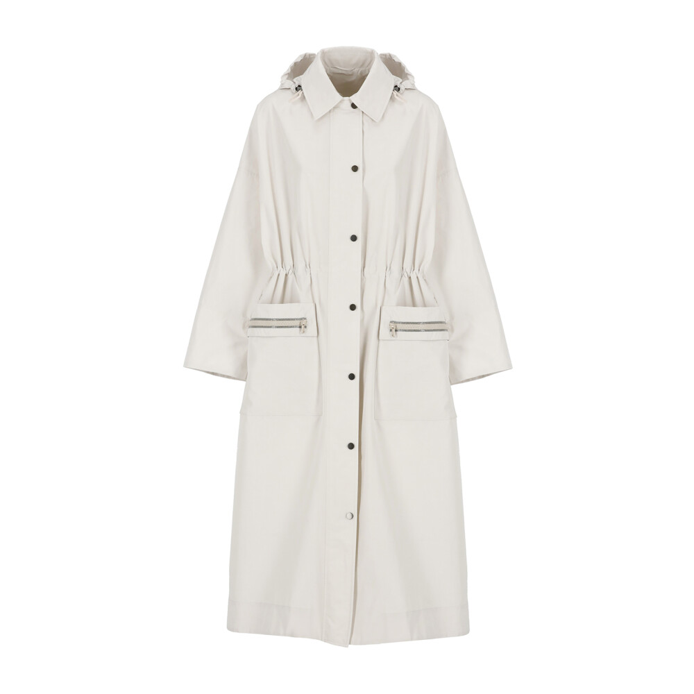 Ivory raincoat on sale