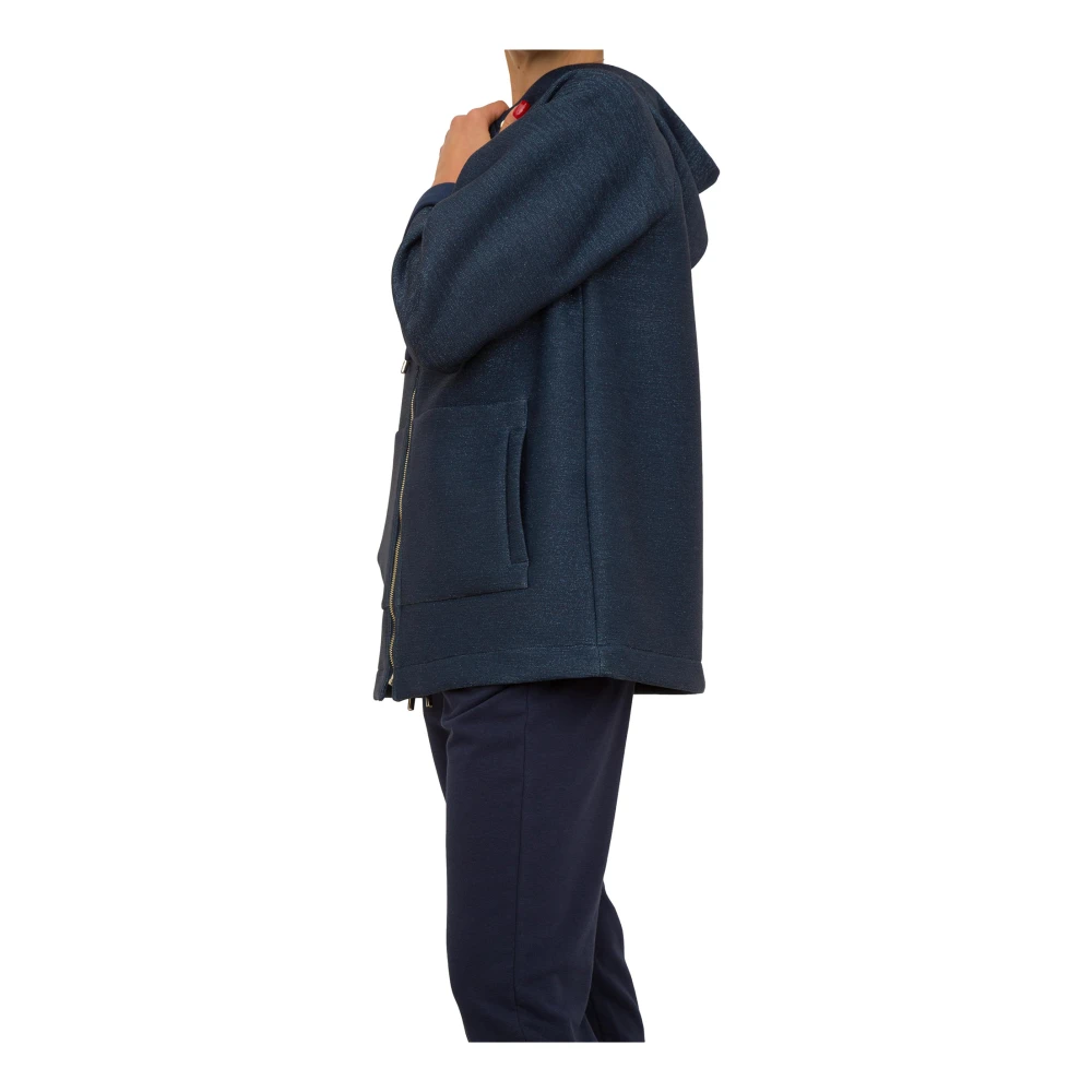 Liu Jo Blauwe Jersey Jas Blue Dames