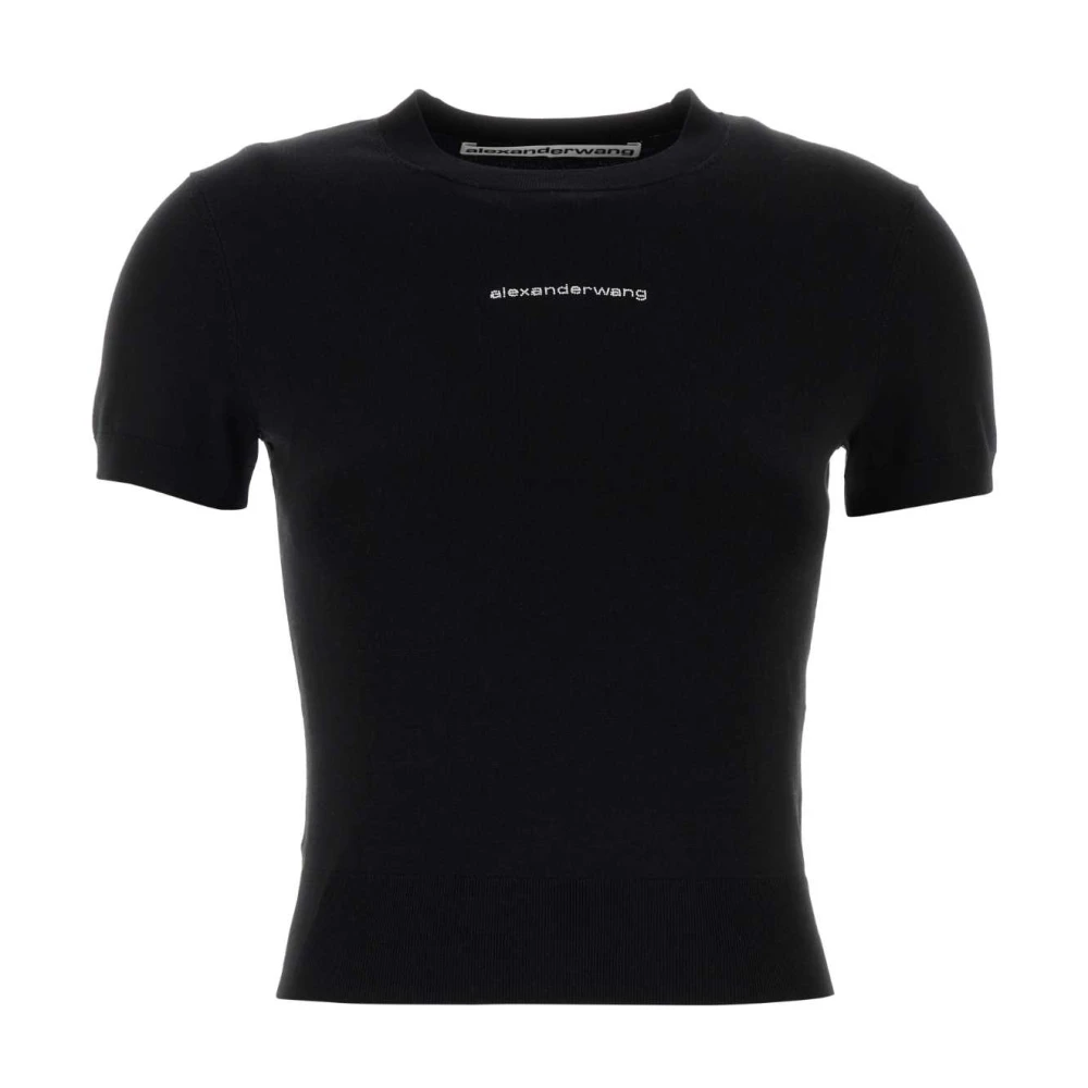 Alexander Wang Women's Black T-Shirts, Xs, Knit T-Shirt