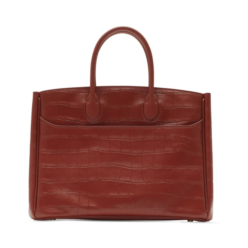 Burberry Rode Rocking Horse Tote Tas Red Dames