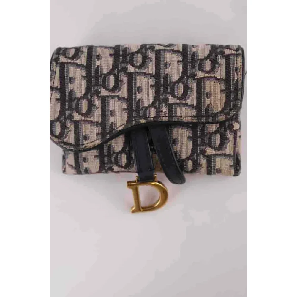 Dior Vintage Pre-owned Cotton shoulder-bags Blue Dames