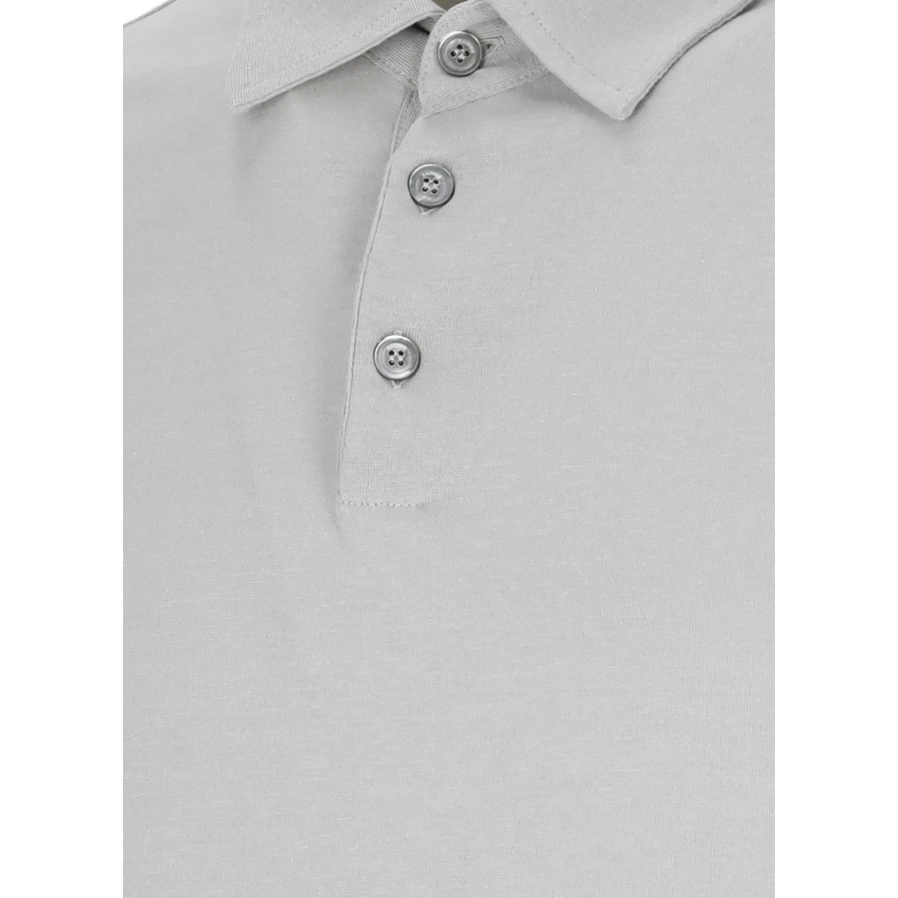 Zanone Grijze Katoenen Poloshirt voor Mannen Gray Heren