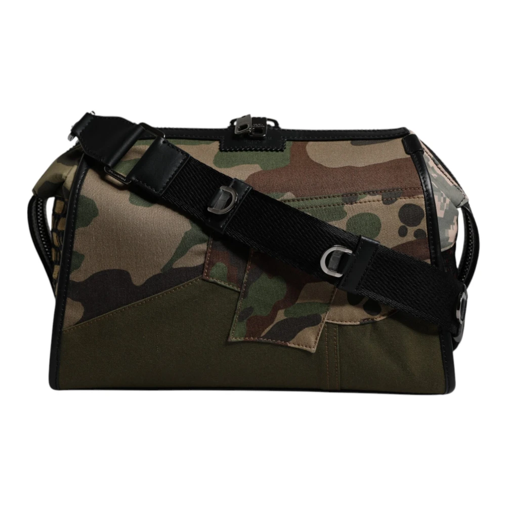 Dolce & Gabbana Women's Multicolor Camouflage Patchwork Crossbody Bag