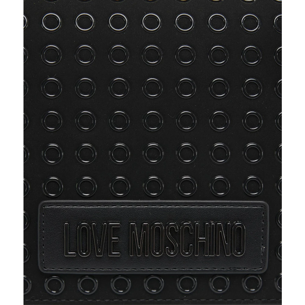 Love Moschino Zwarte Schoudertas met Studs Black Dames